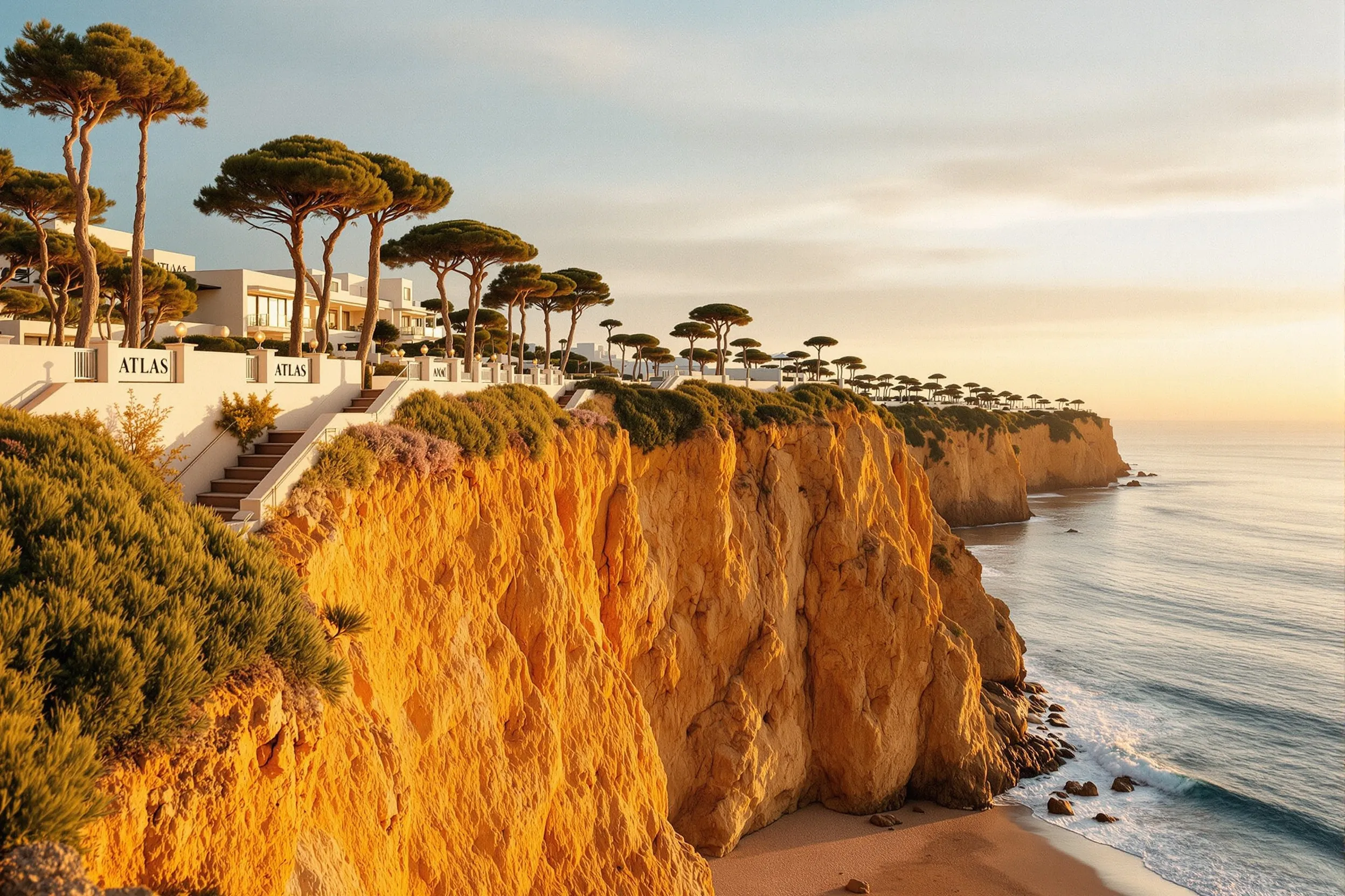 Algarve — red cliffs at Falésia