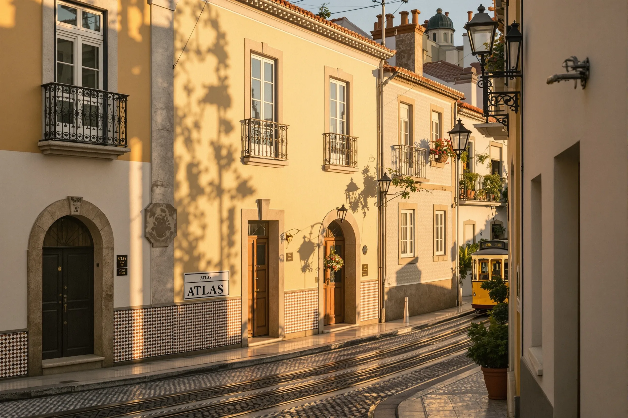 Lisbon — Alfama rooftops at first light